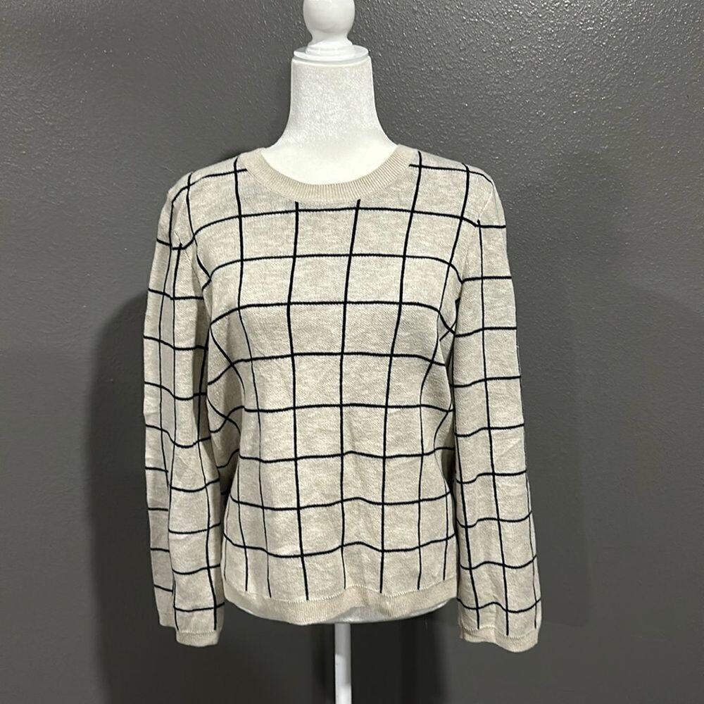 Madewell Windowpane Sweater M